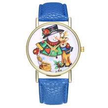 Высококачественные кожаные часы деда мороза, новогодние часы для мужчин и женщин, студенческие часы, рождественский подарок, повседневные женские кварцевые часы & Ff 2024 - купить недорого