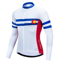 2019 Colorado cycling jersey long sleeve Winter Thermal Fleece&no Fleece cycling clothing Reflective zipper 4 pockets 2024 - buy cheap