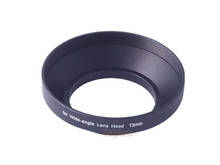 72mm 72 mm Black Camera Metal Lens Hood Wide Angle Screw In Mount Lens Hood for Canon Nikon Pentax Sony Tamron Sigma 2024 - buy cheap