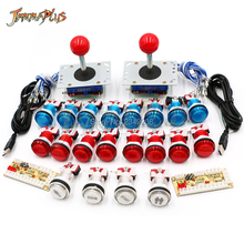 Kit de peças de joystick para jogo arcade zero delay, led, botão transparente de apertar, usb para pc/raspberry pi 2024 - compre barato