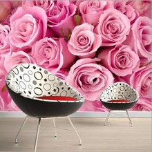 Beibehang-papel tapiz estéreo 3d personalizado para sala de estar, papel tapiz moderno para sofá, rosa, Fondo de TV, mural de papel de pared grande 3d 2024 - compra barato