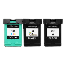 Cartuchos de tinta remanufacturados para impresora HP 132 136, para Officejet 6213, 5443, D4163, Photosmart 2573, C3183, D5163, 1513 2024 - compra barato