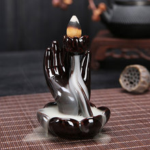 Quemador de incienso de reflujo, soporte de cerámica Zen, cascada, conos de Base para accesorios de decoración del hogar 2024 - compra barato