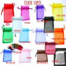 10pcs/bag Selection 16 Colors Jewelry bags 7x9cm organza jewelry packaging display & Jewelry Pouches, free shipping PDB01-01 2024 - buy cheap
