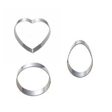 3pcs/Set  Round,Heart Egg Molding Metal Cake Mold Fruit Vegetable Biscuit Cookie Cutter Tools Kitchenware Stainless Steel 2024 - buy cheap