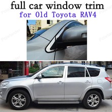 full Window Trim Car Exterior Accessories  Decoration Strips for Toyota RAV4 09-13  Stainless Steel with center pillar 2024 - buy cheap