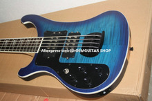 Left Handed Bass Blue 5 Strings  Electric Bass Wholesale Guitars One Piece Neck HOT 2024 - buy cheap