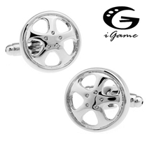 iGame Novel Cufflinks Silver Color Fashion Car Hubs Nave Of Wheel Design Free Shipping 2024 - buy cheap