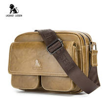 LAOSHIZI LUOSEN 2018 Fashion Men Shoulder Bag Vintage Small Cowhide Crossbody Bag Casual Genuine Leather Men Messenger Bag 2024 - buy cheap