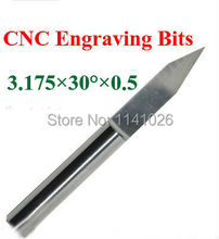 10 pcs 3.175MM Shank 30 Degree  0.5MM Flat Bottom CNC Router Tools, Cutting Bits,Carving Tools,V Shape Engraving Bit,PCB Cutters 2024 - buy cheap