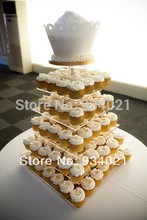 Бесплатная доставка 6-уровневая квадратная акриловая подставка для торта, держатель для кекса из плексигласа, украшение для вечеринки 2024 - купить недорого