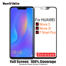 2PCS 100% Original Full Cover Screen Protector Tempered Glass for Huawei NOVA 3 3i PAR AL00 LX1 LX1M LX9 TL20 INE LX2 Glass Film 2024 - buy cheap