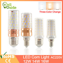 GreenEye-bombilla LED E27 E14, lámpara de 3W, 12W, 14W, 16W, SMD2835, CA de 220V y 240V, lámpara de araña, luz de vela para decoración del hogar 2024 - compra barato