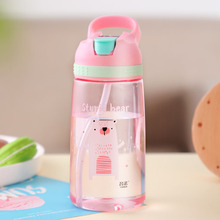 Newborn Cups Baby Water Feeding Bottle With Straw Portable Cartoon Save Cups Sports Bottles 450ML Baby Feeding Cups 2024 - buy cheap