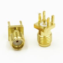 100Pcs SMA Female Jack Connector For 1.6mm Solder Edge PCB Straight Mount Gold plated RF Connectors Receptacle Solder 2024 - buy cheap