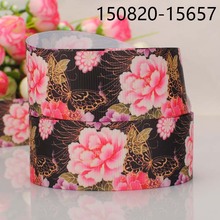 5 yard 1-1/2" (38mm) Kimono beautiful  flower ribbon cartoon grosgrain ribbon tape DIY handmade hairbow ribbon free shipping 2024 - buy cheap