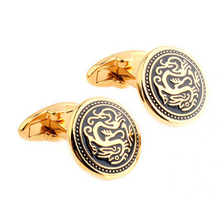 Gemelos de dragón dorado para hombre, camisa de lujo de C-MAN, de marca, con botones, joyería abotoaduras de alta calidad 2024 - compra barato