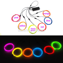 Com Tira CONDUZIDA DIY brinquedos, roupas, eletrodomésticos decoração 2.3mm 1 M 6 peças multicolor flexível el fio de incandescência do diodo emissor de luz de néon 2024 - compre barato