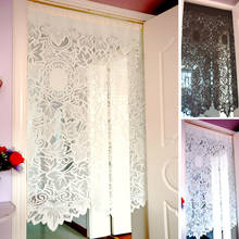 Roman Half Curtain White Lace Retro Gauze Curtain for Living Room Kitchen Cabinet Door 85x150cm Partition Curtain Tulle 2024 - buy cheap