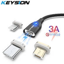 KEYSION 3A Magnetic Cable Micro USB Type C Cable For iPhone 1M Fast Charging USB C Phone Magnet Charger For Samsung Xiaomi Cabo 2024 - buy cheap