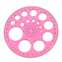 XRHYY 1 Pieces Patchwork Circular Template Ruler 360 Degree Full Circle Protractor Fashion New random for product colour 2024 - buy cheap