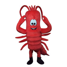 Red Lobster Mascot Costume Langouste Crayfish Cartoon Advertising Performance Outfit Fancy Dress Adult Size Mascot 2024 - compre barato