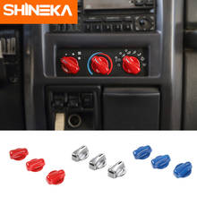 SHINEKA ABS Interior Air Conditioning Switch Button Decoration Cover Trim Stickers For Jeep Wrangler TJ 1997-2006 Car Styling 2024 - buy cheap