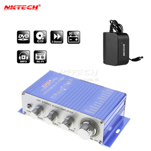 NKTECH NK-501T Car Power Amplifier Digital Player MINI 2x 20W Hi-Fi Stereo BASS Audio Subwoofer MP3 CD DVD Balance Treble Volume 2024 - buy cheap