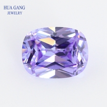 5A Lavender Baguette Shape Cut CZ Stone Synthetic Gems Cubic Zirconia For Jewelry Size 5x7~10x14 Free Shipping 2024 - buy cheap