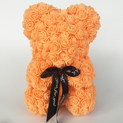 25 см розы пена медведь Роза цветок медведь Искусственные из ПЭ цветы розы рождественские подарки для женщин подарок на день Святого Валентина игрушка 2022 - купить недорого