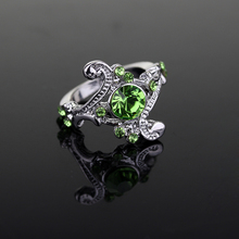 Слизерин кольцо зеленый камень кольцо с высокое качество Для женщин подарок на день рождения Винтаж свадьбу Кольца для Для женщин 2024 - купить недорого