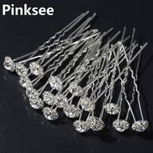 20PCS Chic Flower Clear Crystal Hair Clips Hairpin Wedding Bridal Pearl Hair Pins Bridesmaid Jewelry Women Hair Accessories 2024 - buy cheap