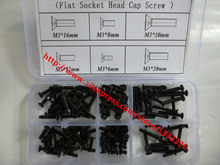 120pcs M3 Serie Flat Head Socket Cap Screw 10.9 Grade Accessories Kits Bolt M3X6/8/12/16/20/30mm 2024 - buy cheap
