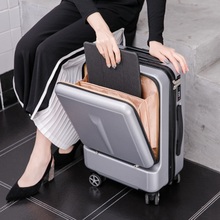 Travel tale Can board front computer bag High quality business 20" 24"Rolling Luggage Spinner brand Travel Suitcase 2024 - buy cheap