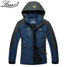 LOMAIYI-chaqueta impermeable con forro polar para hombre, rompevientos de trabajo, informal, AM163, para Primavera, otoño e invierno, 5XL 2024 - compra barato