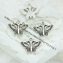 Pingente borboleta de metal antigo, 50 peças 15*20mm joias pingentes fit joias 3b411 2024 - compre barato