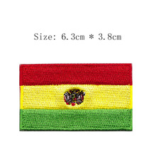 Bolivia embroidery flag patch La Paz city island world country emblem for motorcycle club coat iron on sew left chest shirts 2024 - buy cheap