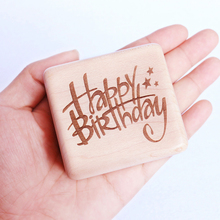 Sinzyo-caja de música de feliz cumpleaños hecha a mano, de madera, regalo de cumpleaños para Navidad/cumpleaños/Día de San Valentín 2024 - compra barato