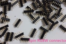 1000pcs/lot, 5pin RGBW connector, 5 pin needle, male type double 5pin, for LED RGBW strip connector 2024 - buy cheap