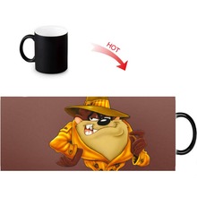Tasmanian Devil TAZ Magic DIY Mugs Heat Changing Color Water Milk Coffee Cup Black Transforming White Mug Gift Idea 2024 - buy cheap