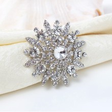 6pcs/lot  Rhinestone Napkin Ring Serviette Holder Napkin buckle for Wedding Party Decoration 2024 - buy cheap