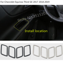 Крышка для внутренней двери автомобиля, вставка в миску, внутренняя ручка, ящик для хранения, отделка, 4 шт. Для Chevrolet Equinox 3rd GE 2017 2018 2019 2024 - купить недорого