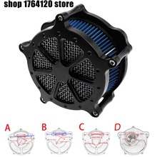 Motorcycle Air Fileter Blue Element Venturi Air Cleaner For Harley Sporster 04-19 Dyna 00-17 Touring Road Glide 08-16 Softail 18 2024 - buy cheap