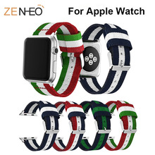 Leisure nylon Watch straps for Apple Watch 4/3/2/1 42mm 38mm watch band Woven Nylon bracelet belt metal watch bands Strap 2024 - buy cheap