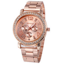 Geneva Women Faux Leather Analog Quartz Wrist Watch 2024 - buy cheap