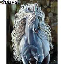 DIAPAI 5D алмазная картина полная Алмазная вышивка "Животное Лошадь" картина из горного хрусталя ручной работы Домашний Декор A25627 2024 - купить недорого
