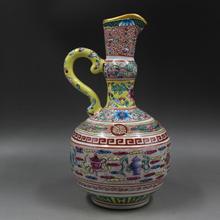 Qianlong año manejado ewer hogar retro pastel líneas adornos antigüedad de porcelana colección 2024 - compra barato