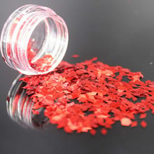 LOLEDE Red Color Sequins Nail Art Glitter Flakes UV Gel Polish Star Heart Flower Paillette Decor Tools Trapezoidal 2024 - buy cheap