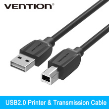 Высокоскоростной сканер Vention с USB 2,0 типа A на B штекер-штекер, кабель для принтера, шнур для зарядки и синхронизации данных для принтера, копировального сканера 2024 - купить недорого
