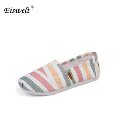 EISWELT 2017 Comfort Women Flats New Arrival Spring Slip-on Striped Canvas Shoes Women High Quality Women Loafers Shoes#ELQ8 2024 - buy cheap